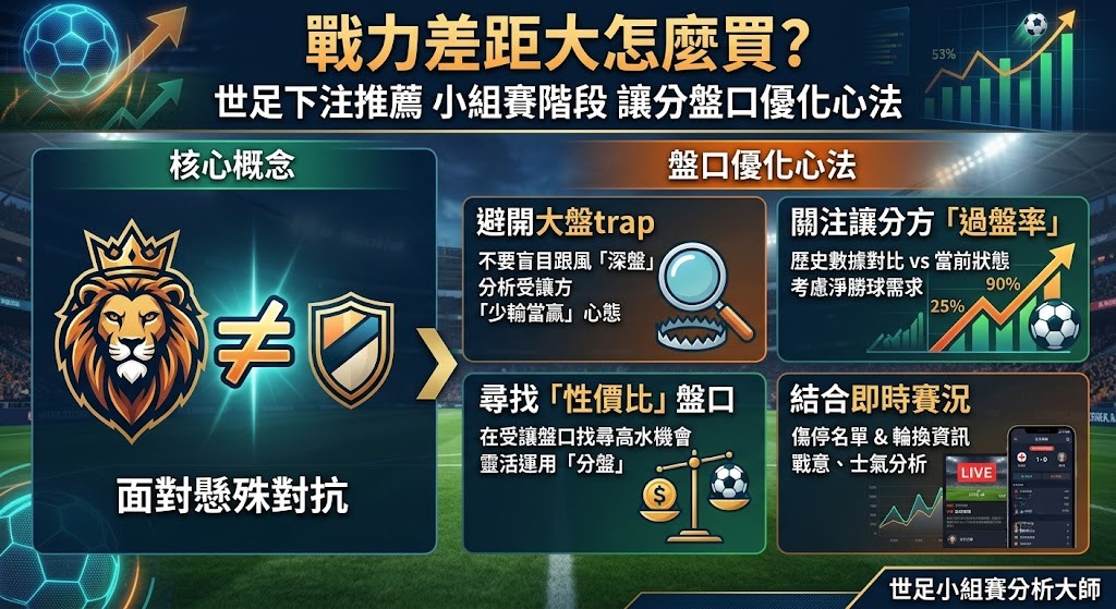 世足下注推薦小組賽階段的讓分盤口優化心法